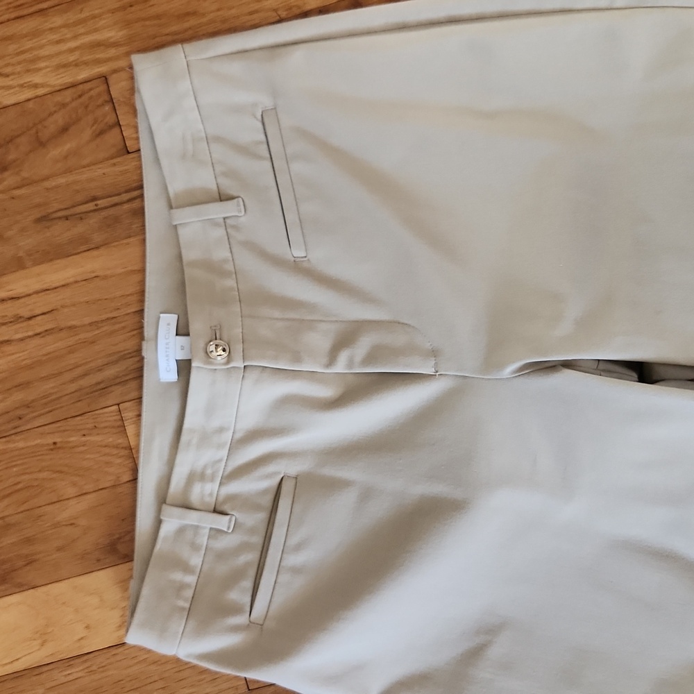 Charter Club Khaki Tan Ankle Pants Size 12 EUC - Picture 4 of 7